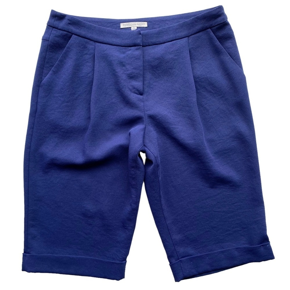 Rebecca Minkoff Shorts Womens Size 0 XS Nathan Bermuda Long Indigo Blue Classic